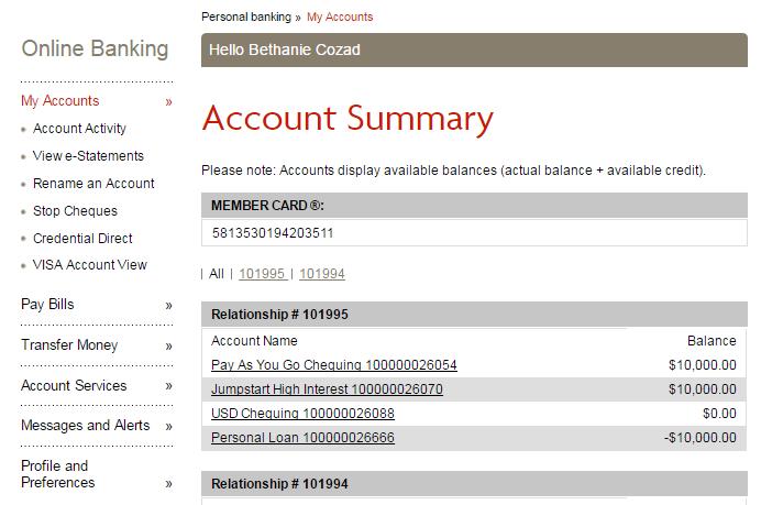 New Account Summary in online business banking Here s a snapshot of some of the changes you can expect to see when you first log in to online business banking: Business Banking Business banking >> My