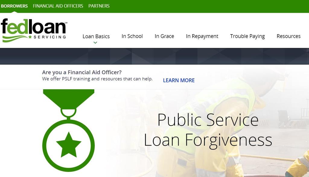 FED LOAN SERVICING PSLF INFO Servicer for all borrowers