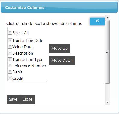 Account Activity Column Column Name Payee Name Cheque Number Cheque Date Timestamp Transaction This field displays the Name of the person to whom the check is paid.