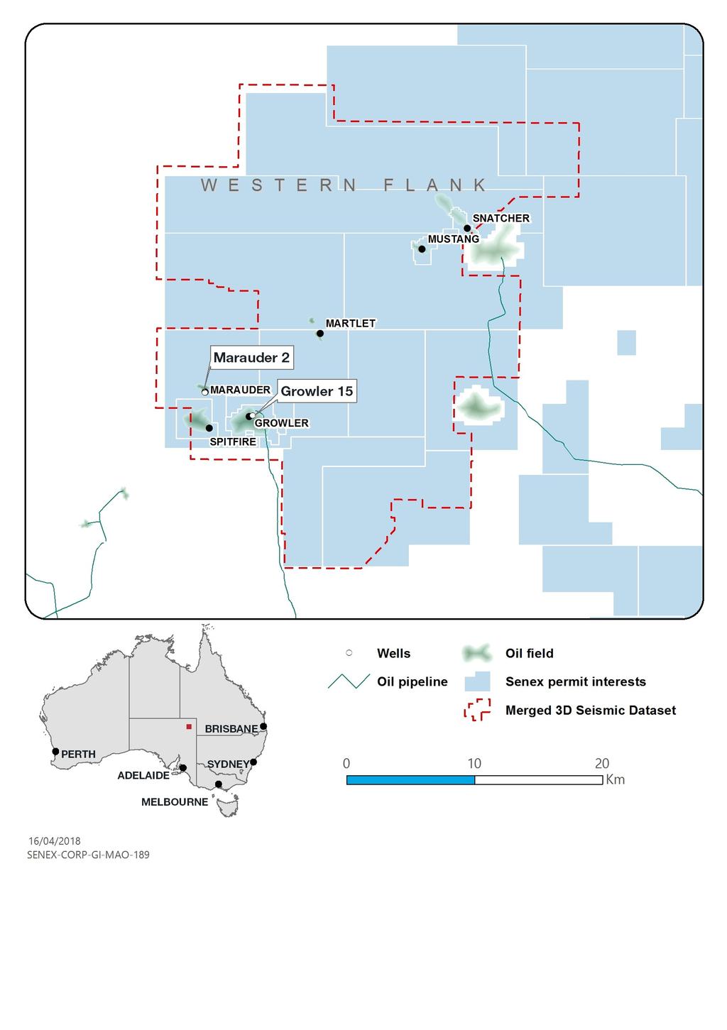 ly Report OIL BUSINESS COOPER BASIN Exploration and Development Growler-15 well During the quarter Senex successfully drilled, completed and brought online the first horizontal well on the Growler