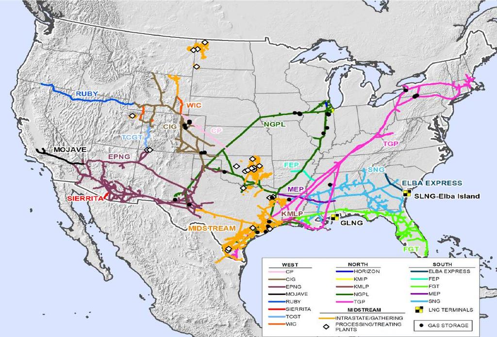 Key Natural Gas Basins Well-positioned connecting key natural gas resources with major demand centers