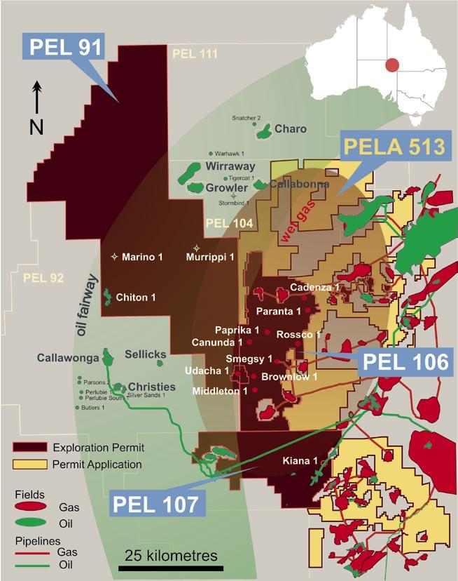 Major new Cooper Basin Exploration Permit On 9 December 2009, Drillsearch Energy announced that it had been awarded a major new exploration permit by the Government of South Australia, being PELA 513