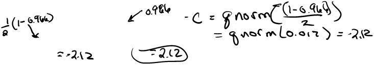 P(Z < c) = 0.7704 2.