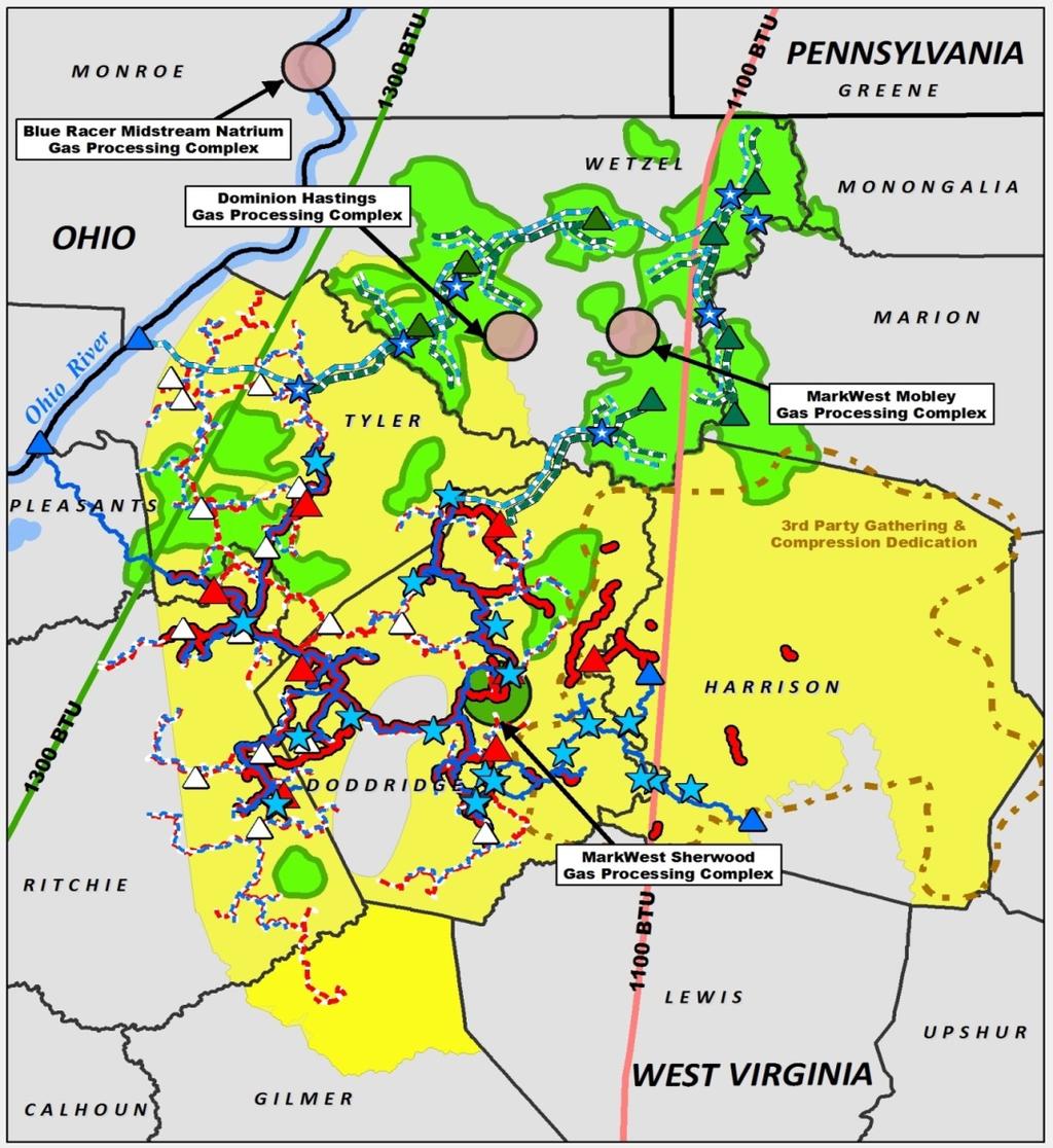 ANTERO RESOURCES ACQUISITION BENEFITS AM A unique opportunity as most Appalachian core acreage is already dedicated to third party midstream providers On June 9, 216 Antero Resources announced the