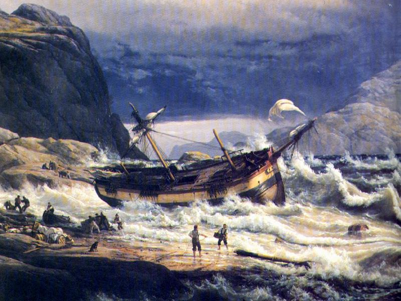 Sea transportation - mid 19th century.
