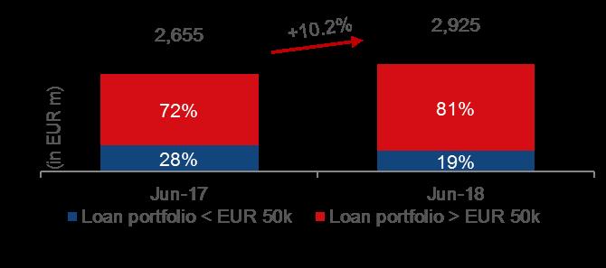 Segment South Eastern Europe Regional loan portfolio breakdown Key financial data Romania 8% Albania 7% Bosnia 6% Bulgaria 27% (in EUR m) H1 2017 H1 2018 Net interest income 66.8 58.