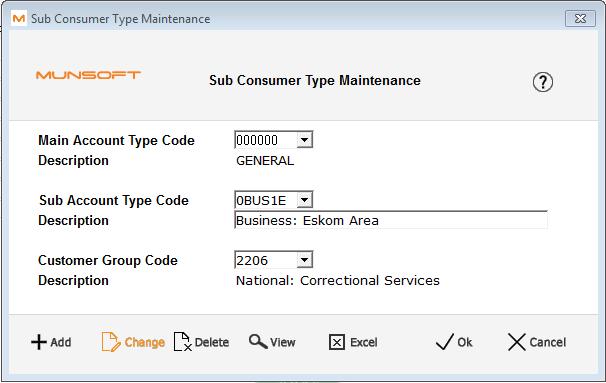 ALLIGNMENT OF CONSUMER DEBTOR ACCOUNT TYPES TO CUSTOMER GROUP CODES In this screen, you are required to assign the relevant NT customer group code (NT requirement) to each consumer debtor account
