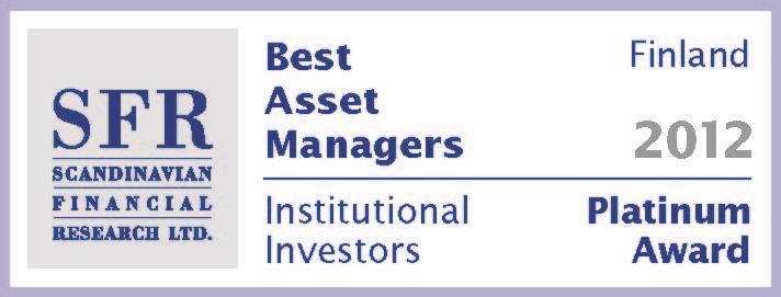 Aktia Asset & Fund Management Assets under management at an all time high Aktia has established a position as one of the leading asset & fund management companies in Finland: Morningstar