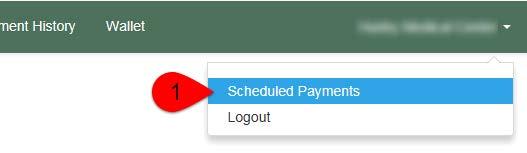 Cancel Scheduled Payment To cancel a Scheduled Payment: 1.