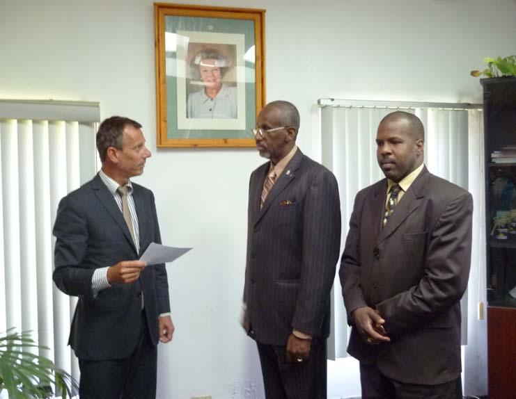 PAGE 2 DEPUTY ISLAND GOVERNORS SWORN IN ON STATIA AND SABA On November 17th 2010, Mr.