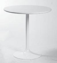 Round Brushed Aluminum Table,