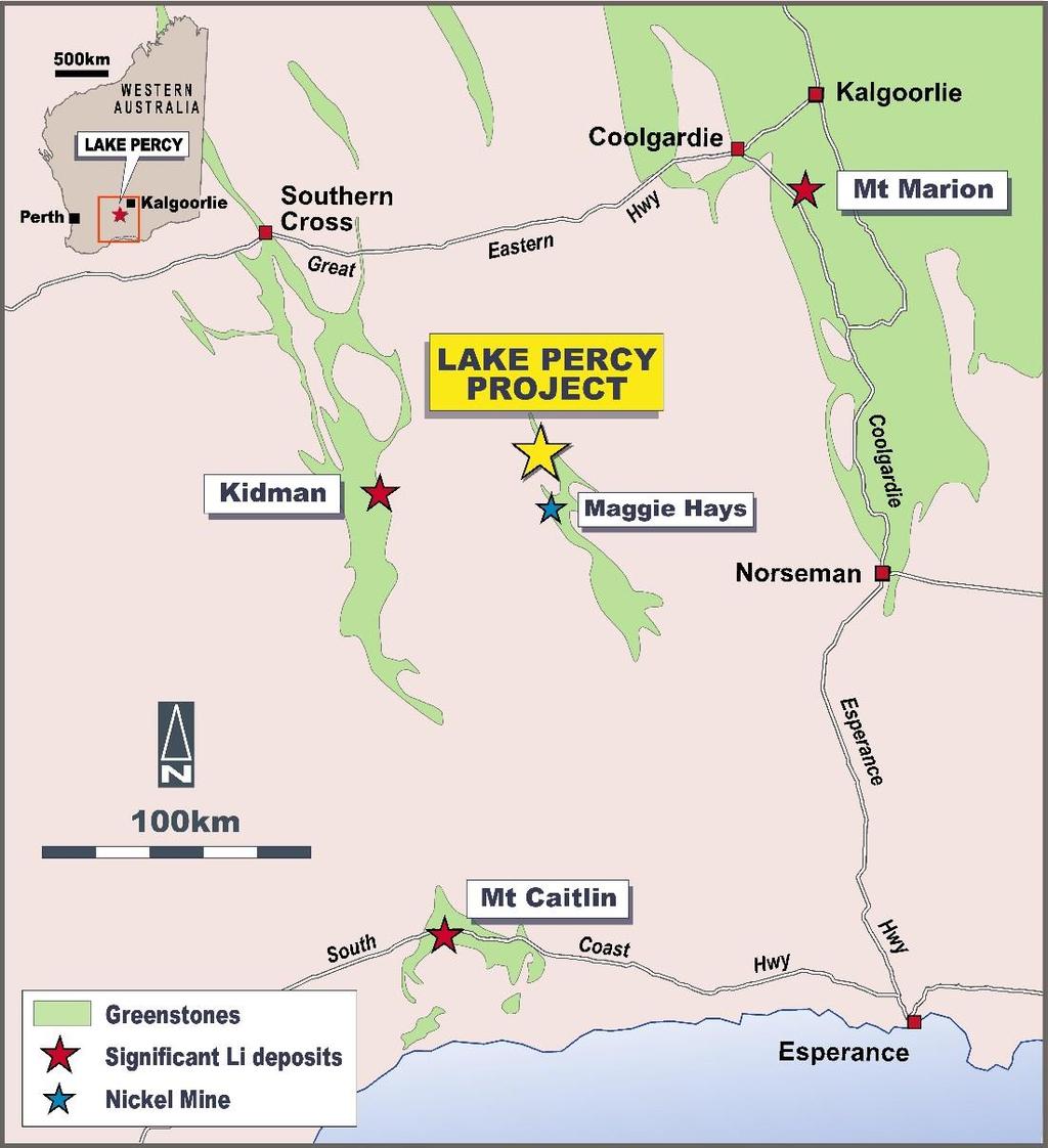 Sn) Lithium occurrences reported 20km south in same belt at Maggie Hays Close to proposed Kidman infrastructure