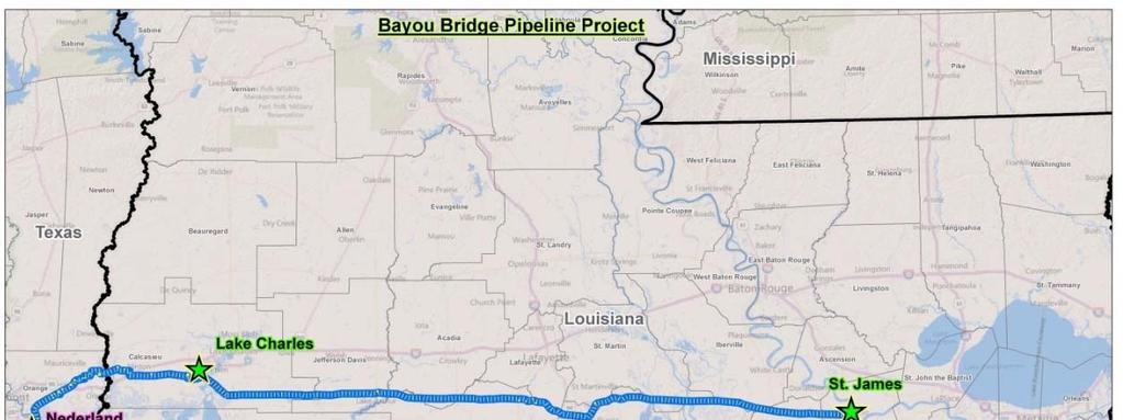 CRUDE OIL SEGMENT BAYOU BRIDGE PIPELINE Project Details Bayou Bridge Pipeline Map Joint venture between Phillips