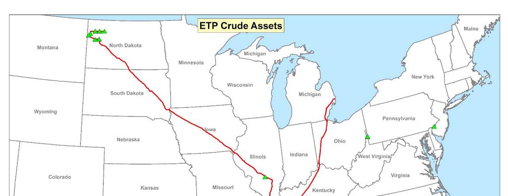CRUDE OIL SEGMENT Crude Oil Pipelines ~9,360 miles of crude oil trunk and gathering lines located in the Southwest and Midwest United States Controlling interest in 3 crude oil pipeline systems