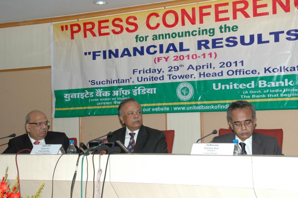 29 th April, 2011 UNITED BANK OF INDIA FINANCIAL RESULTS FY 2010-11 PRESS RELEASE 1.