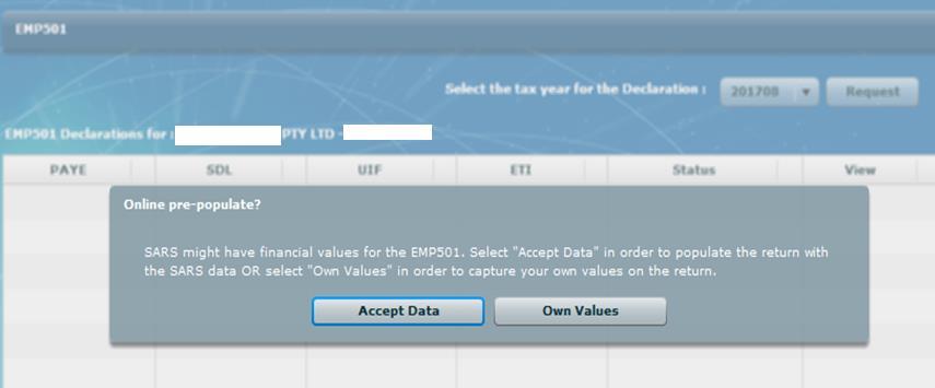 EMP 501 SARS/Own data-