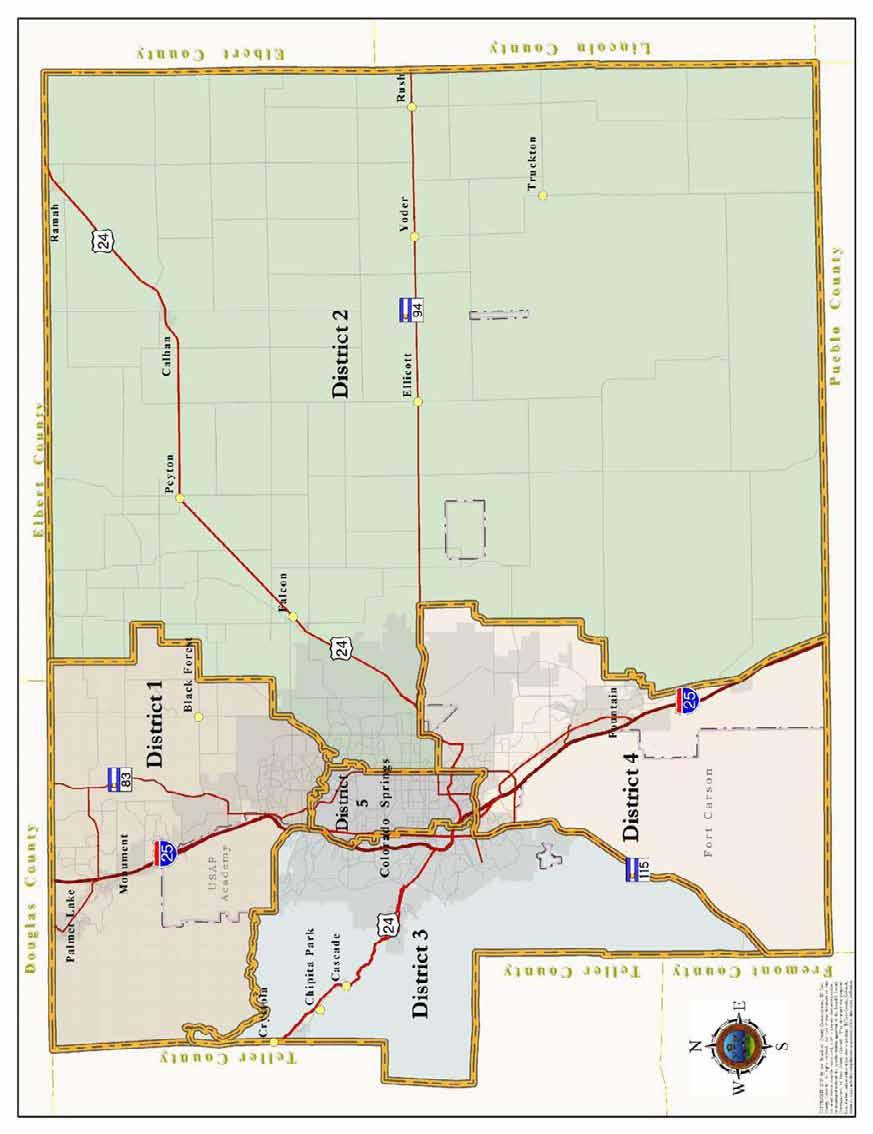 El Paso County, Colorado District Map December 31, 2006 County of El Paso