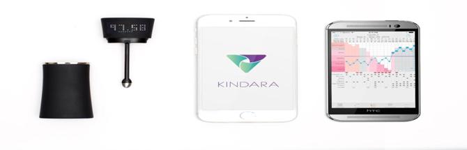 Technology and Product Description Kindara App The Kindara App users track the two key fertility signs: (i) cervical fluid and (ii) basal body temperature to determine when ovulation will occur.