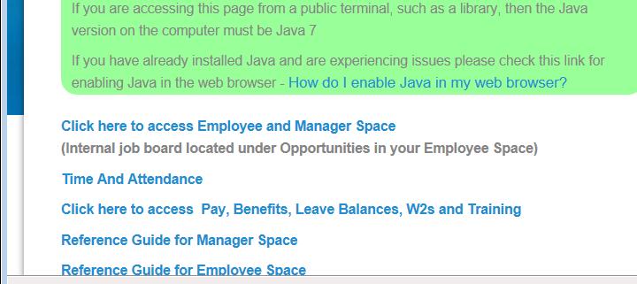 In the middle of the page click on Employees in the blue banner. 2.