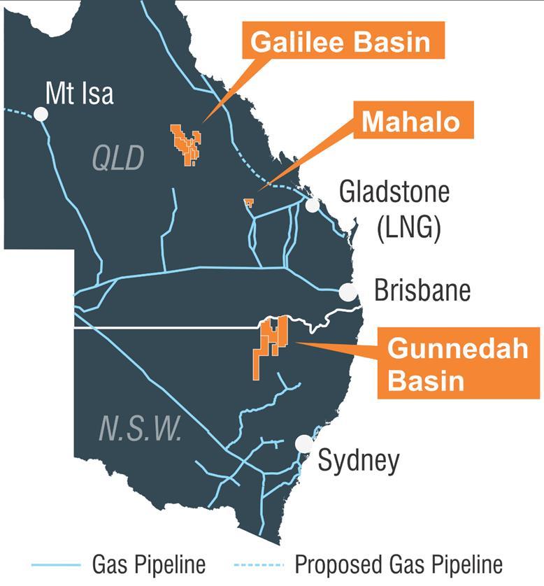 Comet Ridge Limited ASX listed - based in Brisbane Focus on natural gas in eastern Australia Very large blocks & multi-basin presence: Galilee Queensland Significant resource base northwest of