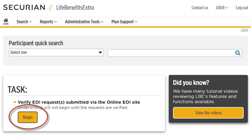 10. Verification on LifeBenefitsExtra Now that the employee has submitted their EOI, as the employer, you will need