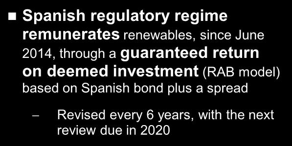 Regulated / subsidised market Merchant / quasi-merchant market Recent shift towards unsubsidised, merchant or quasi-merchant projects of the Spanish PV market A