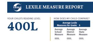 Using Lexile Measures Your child receives a Lexile reader measure from the West Virginia General Summative Assessment, Grades 3-8 or the SAT School