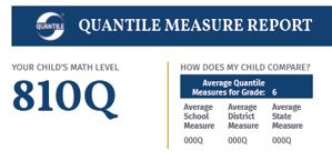 Using Quantile Measures Your child receives a Quantile measure from the West Virginia General Summative Assessment, Grades 3-8 or the SAT School Day.