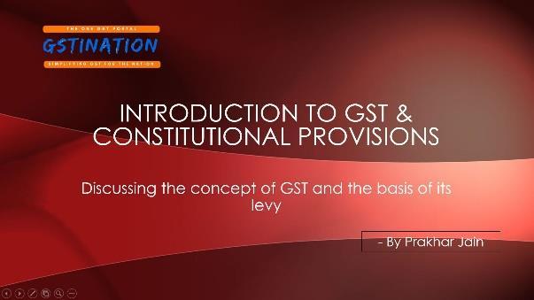 concept of GST and