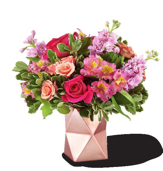 cm Roses Pale Pink 50 cm Roses Salal stems Container FTD #EU 90 The FTD Sweetheart Roses