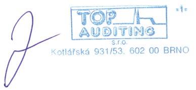 Auditor s report Limited Liability Company Kotlářská 931/53, 602 00 Brno, Czech Republic Commercial register kept at the Regional Court in Brno Section C, File 4855, No.