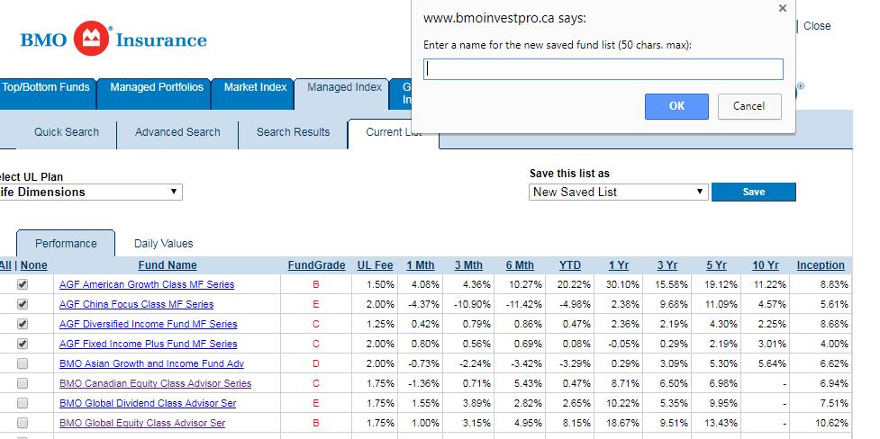 Saving Search Results for Managed Indexed Accounts STEP 3 Once the Current List