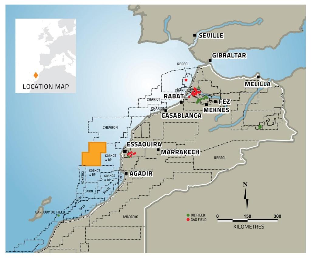 Mazagan Permit, Offshore Morocco (23%) Operated by a wholly owned subsidiary of Freeport- McMoRan Oil & Gas, an experienced deep water Operator Freeport-McMoRan Oil & Gas carrying Pura Vida up to