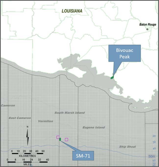 South Marsh Island 71 Production SM 71 production commenced on the Gulf of Mexico Shelf in late March 2018 Otto farmed into SM 71 in 2016 and participated in the discovery well drilled in April/May