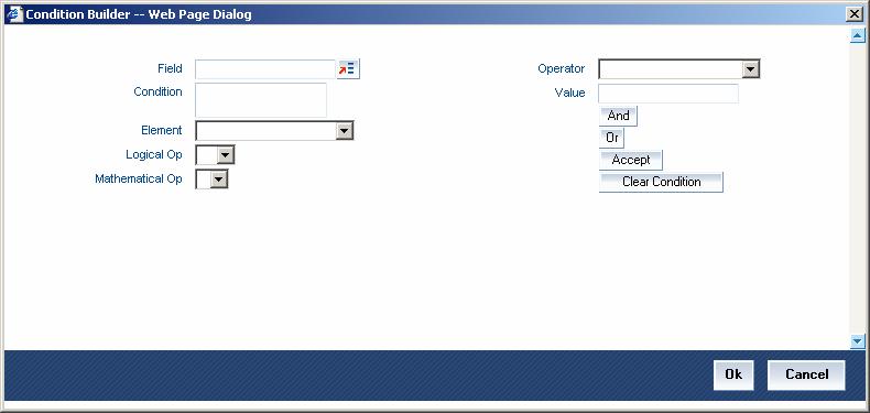 You can build the conditions using the elements (SDEs), operators and logical operators available in the screen above.