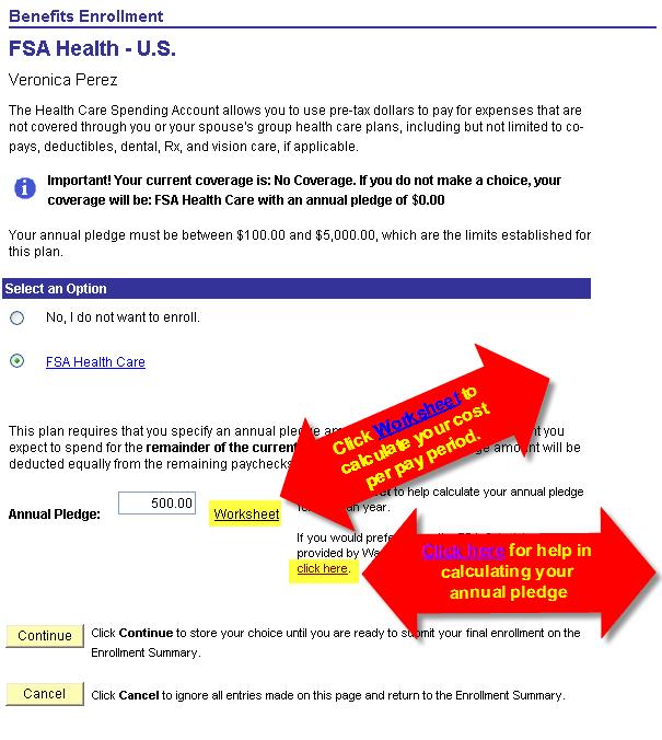 FSA Health Click Edit next to FSA Health U.S. on the Enrollment Summary page to access this option.