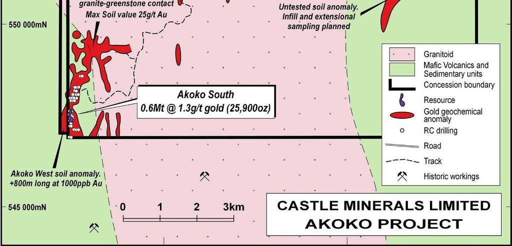 Akoko Gold Project Castle ASX January