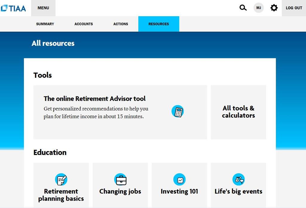 Next steps you can take You can also get advice through our online tool, Retirement Advisor. To access it, log in at TIAA.org/retirementadvisor.