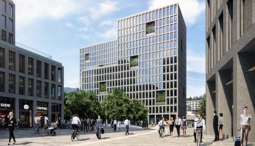 Pont-Rouge, Lancy A modern services property with 15 upper floors featuring innovative and flexible floor space and comprising roughly 35 000 square metres will be constructed in the years 2020 2022