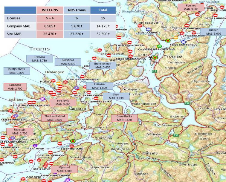 Region North Troms cluster Troms is an area prioritized by the authorities for growth in the past 3 allocations 10 licenses majority owned in Troms NRS owns 82.