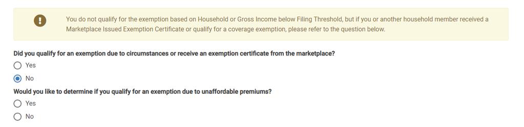 TaxSlayer Calculates the Filing Threshold Exemption 11 If the household