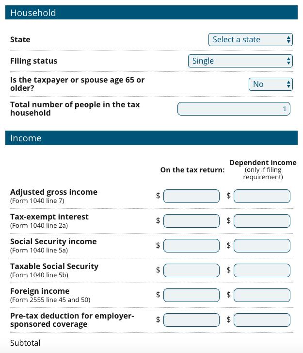 CBPP Tax Exemption Tool 19 Calculates exemptions based on income Filing threshold Medicaid coverage gap Employer-coverage affordability Marketplace