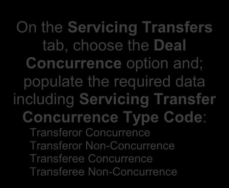 for cancelling deals that Servicers would like to remove from the servicing transfer process.