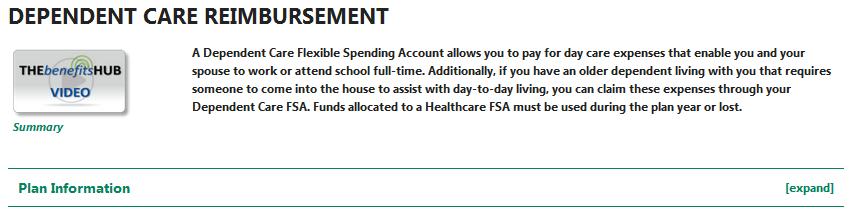 National Benefit Services (NBS) Dependent Care FSA Dependent Care Reimbursement: Annual Max. is $5,000 ($2,500 for married individuals filing separately).