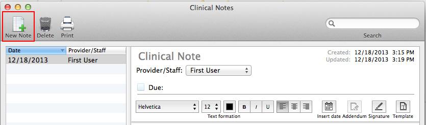 18 Viive 5.2 Adding Clinical Notes Viive makes it easy to add clinical notes to patient records. To add clinical notes 1.