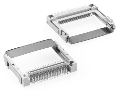 CF Card Header Headers mate with both CompactFlash Type I and Type II cards Polarization options for top or bottom boardmount Extended guide rails enable accurate and easy card insertion Metal brace