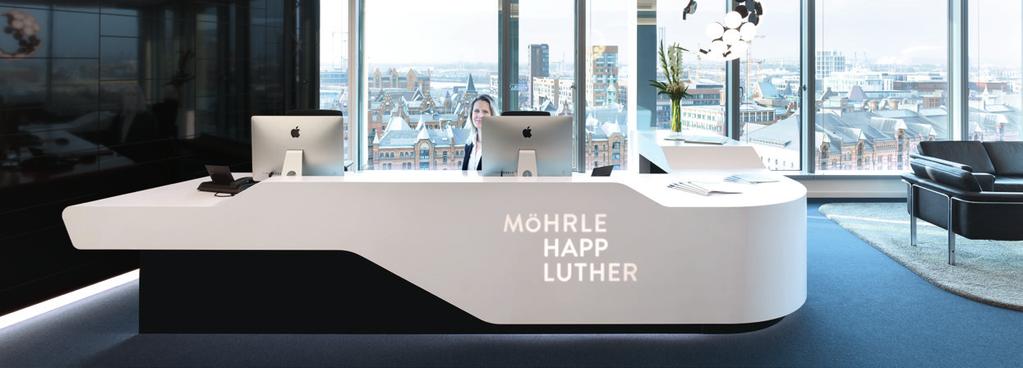 WELCOME Möhrle Happ Luther is a leading corporate law firm from Northern Germany in which auditors, tax advisors and attorneys-at-law work hand in hand.