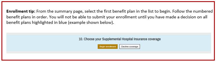 7. Once on the Choose your Medical Plan page, you will have the option to