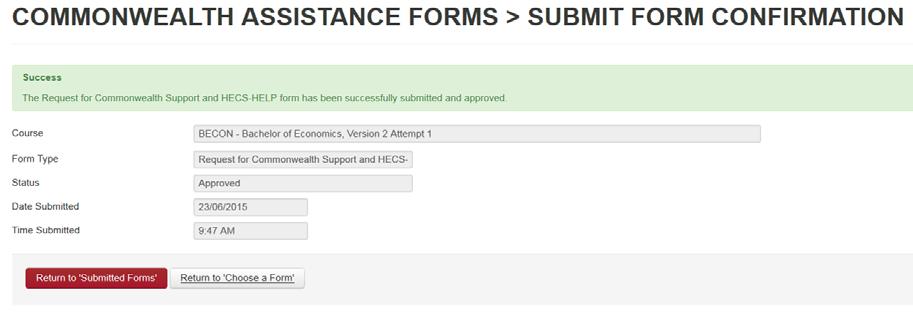 o If you have already completed an ecaf and need to submit a new one, please select the Add New button 5. The available forms will appear.
