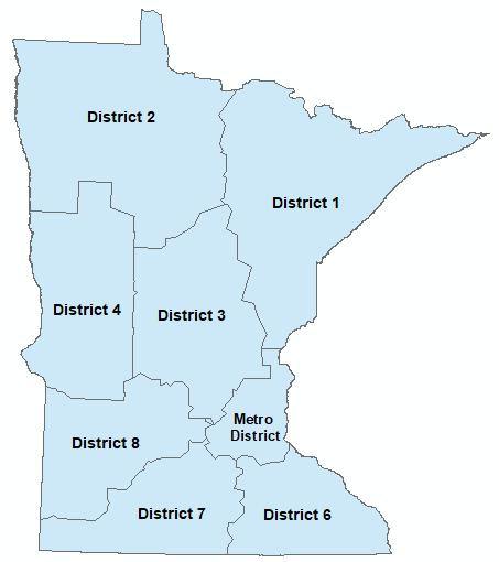 MN Transportation Districts District 1: Aitkin, Carlton, Cook, Itasca, Koochiching, Lake, Pine, St.
